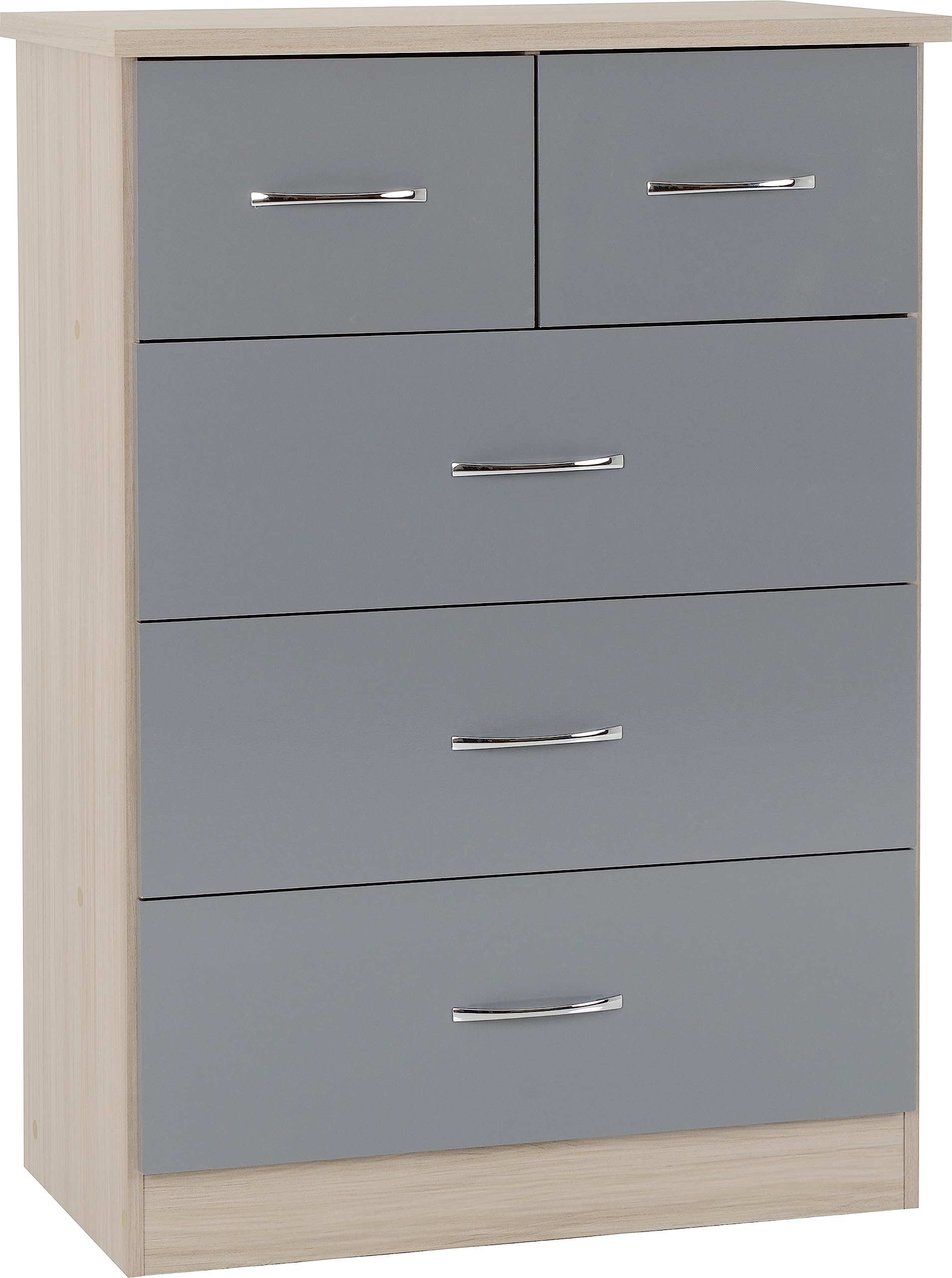 Kelsey Stores Nevada 3 Plus 2 Chest Of Drawers 5 Drawer Chest With Metal Handles
