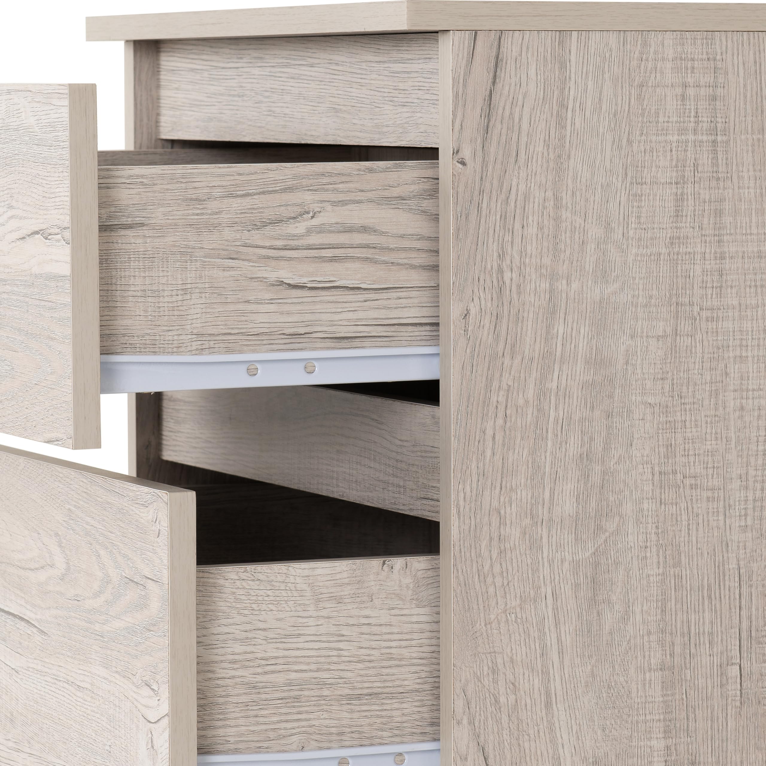 Seconique Malvern 5 Drawer Narrow Chest in Urban Snow