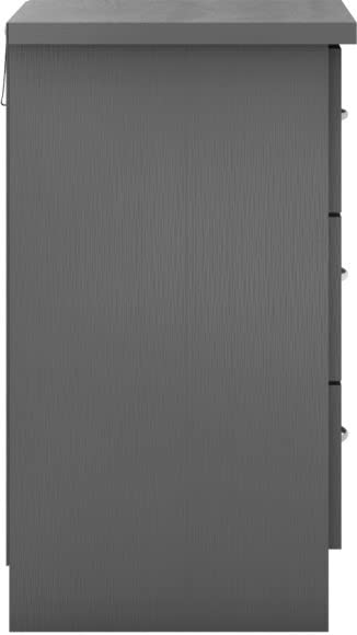 Kelsey Stores Nevada Chest Of Drawers 3 Drawer Storage Cabinet Chest With Metal Handles