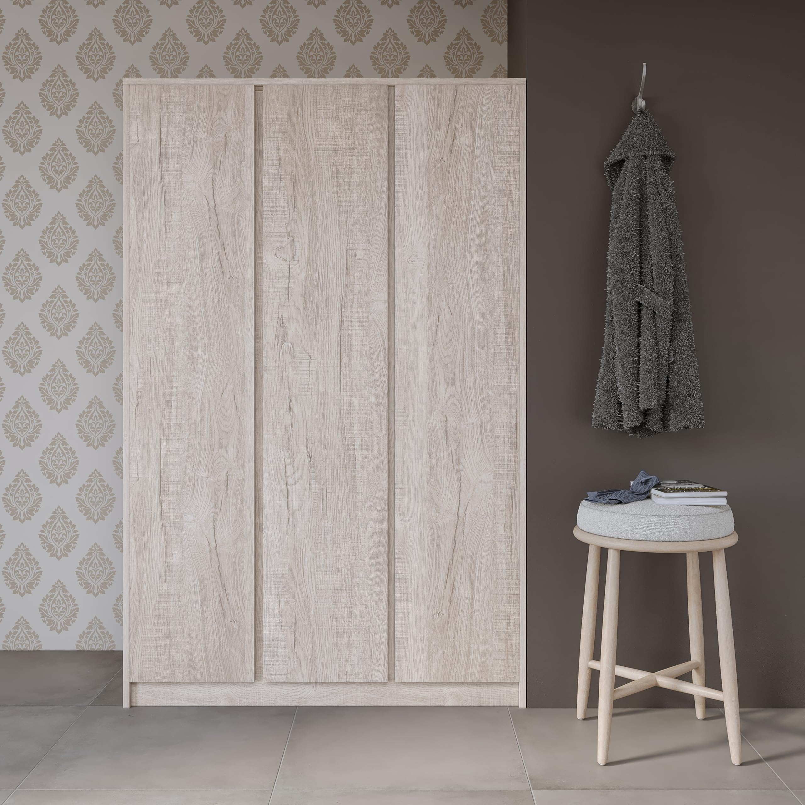 Seconique Malvern 3 Door Wardrobe in Urban Snow