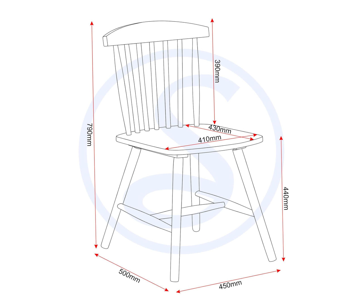 Furniture 321 Emery Chair Indoor Set Of 2 Rubberwood Chairs