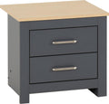Seconique 2 Drawer Bedside, Engineered Wood