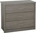 sec Lisbon 3 Drawer Chest (Black Wood Grain)