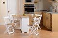 Furniture 321 Santos Butterfly Dining Set with 4 Folding Chairs White & Pine