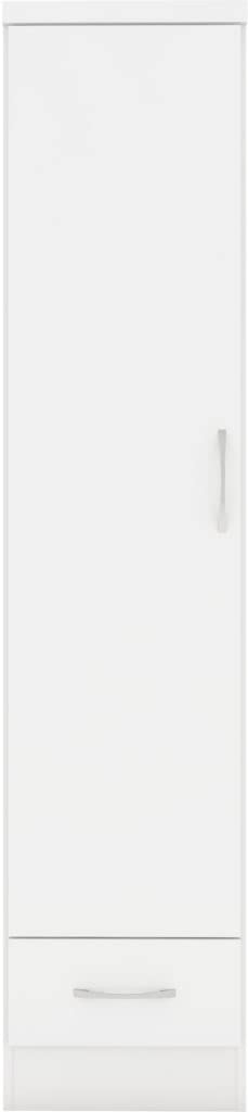 AT T Nevada 1 Door 1 Drawer Wardrobe White Gloss