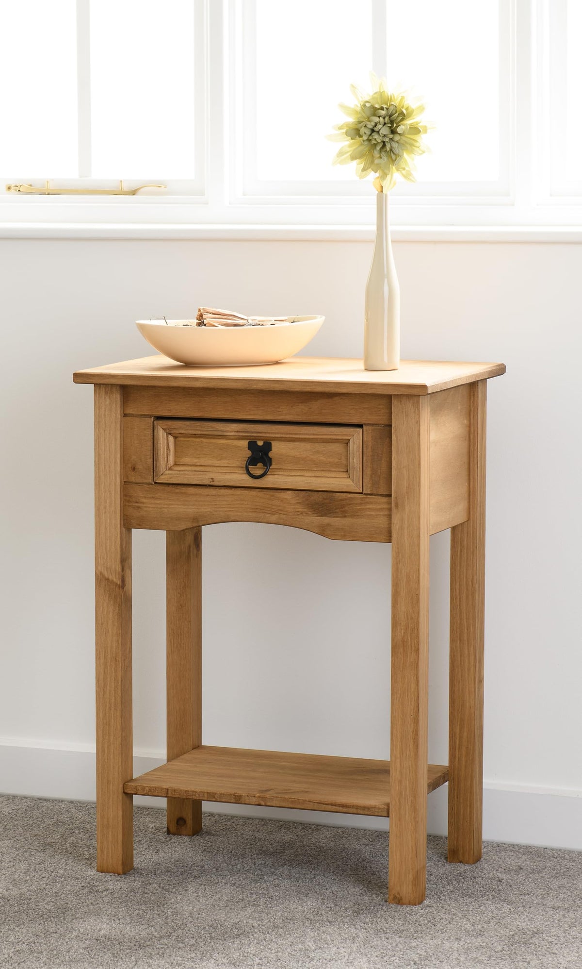 Seconique Corona 1 Drawer Console Table with Shelf