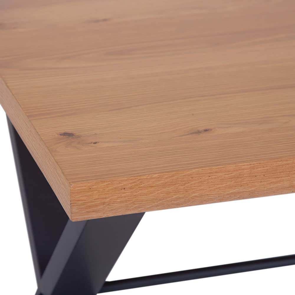 The Furniture Outlet Urban Industrial Oak 1.3m Dining Table (Table Only)