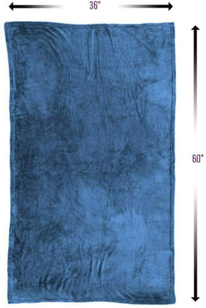 HOCHSTE 4-in-1 Travel Blanket Ultra Plush,Velvelty and Soft French Microfiber Blanket Built-in Carry Case, Ideal Airplane Home Blanket Doubles as Lumbar Pillow and Neck Support Comfort Royal Blue