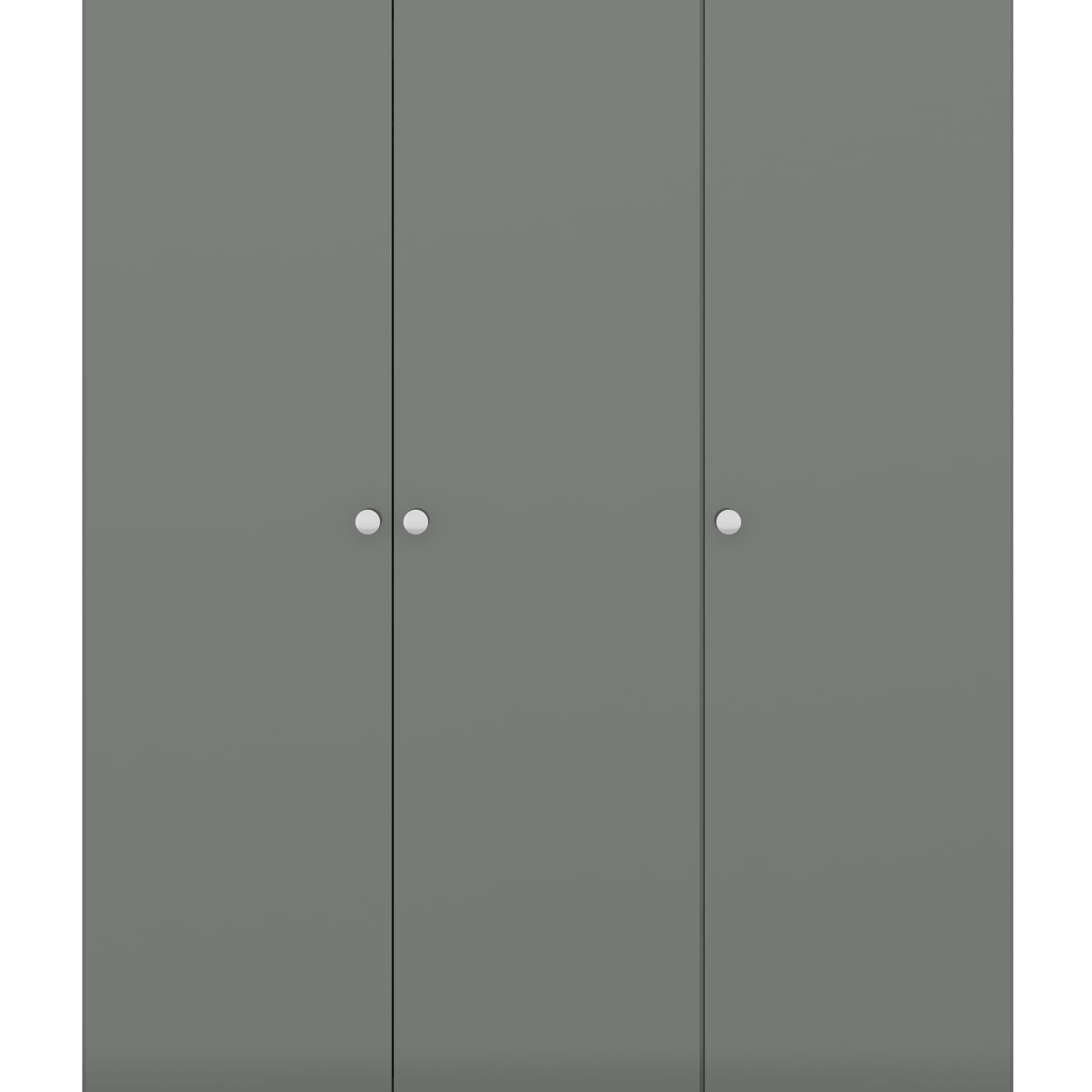 Seconique Denver 3 Door Wardrobe in Grey Gloss