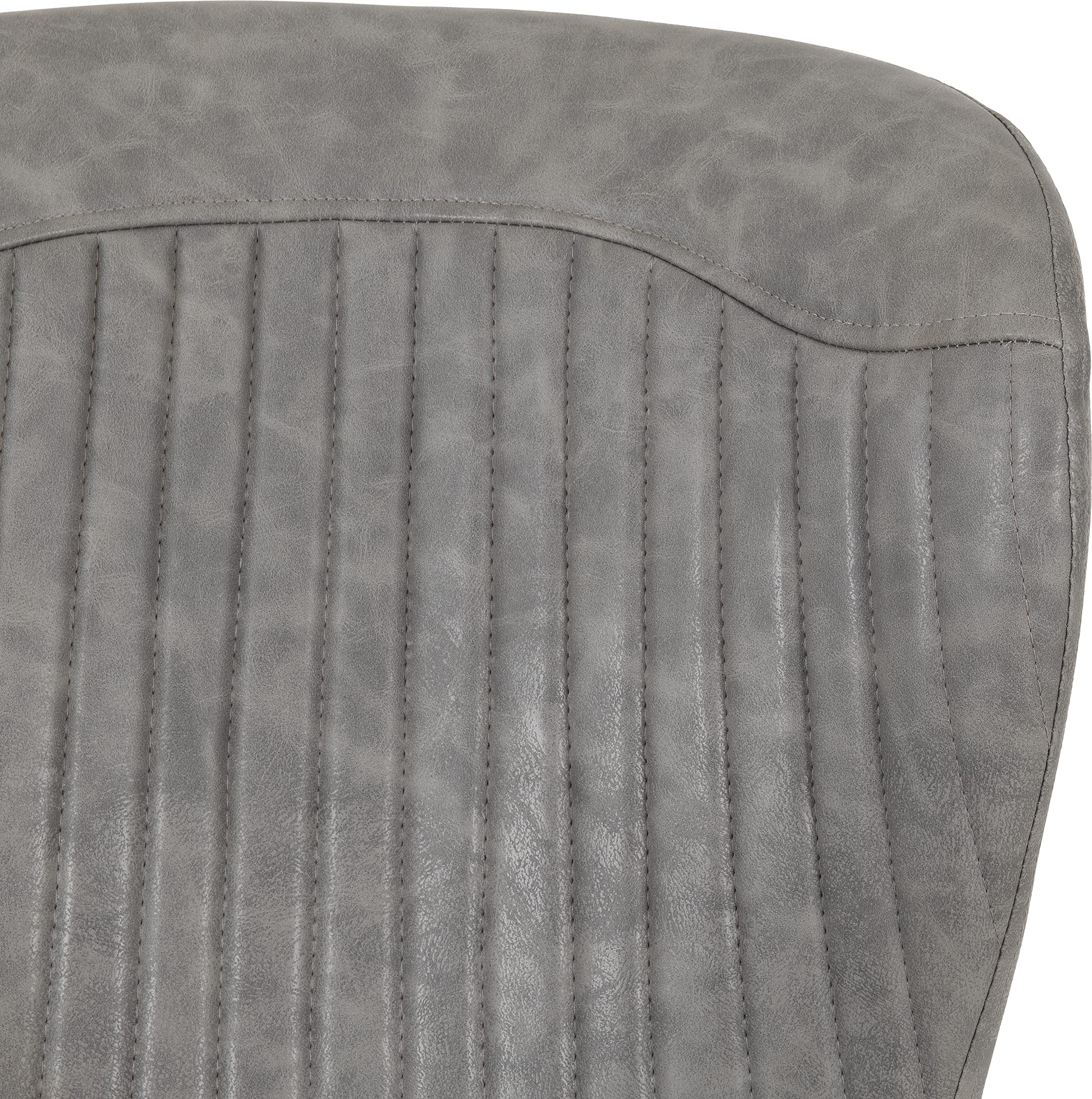 Seconique Quebec Dining Chair Set of 4 in Grey Pu