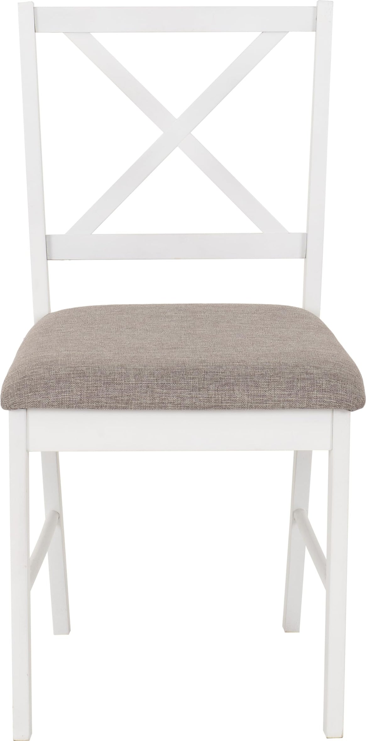 Seconique Balfour 1+4 Dining Set in White/Oak Effect/Grey Fabric