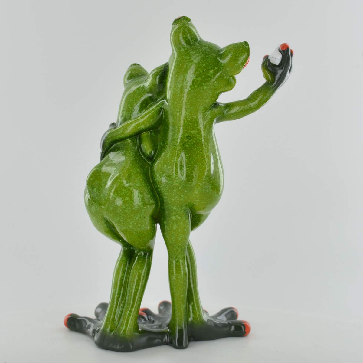 Comical Frogs - Selfie Couple Comical Gift Home Decor Novelty Present H15cm