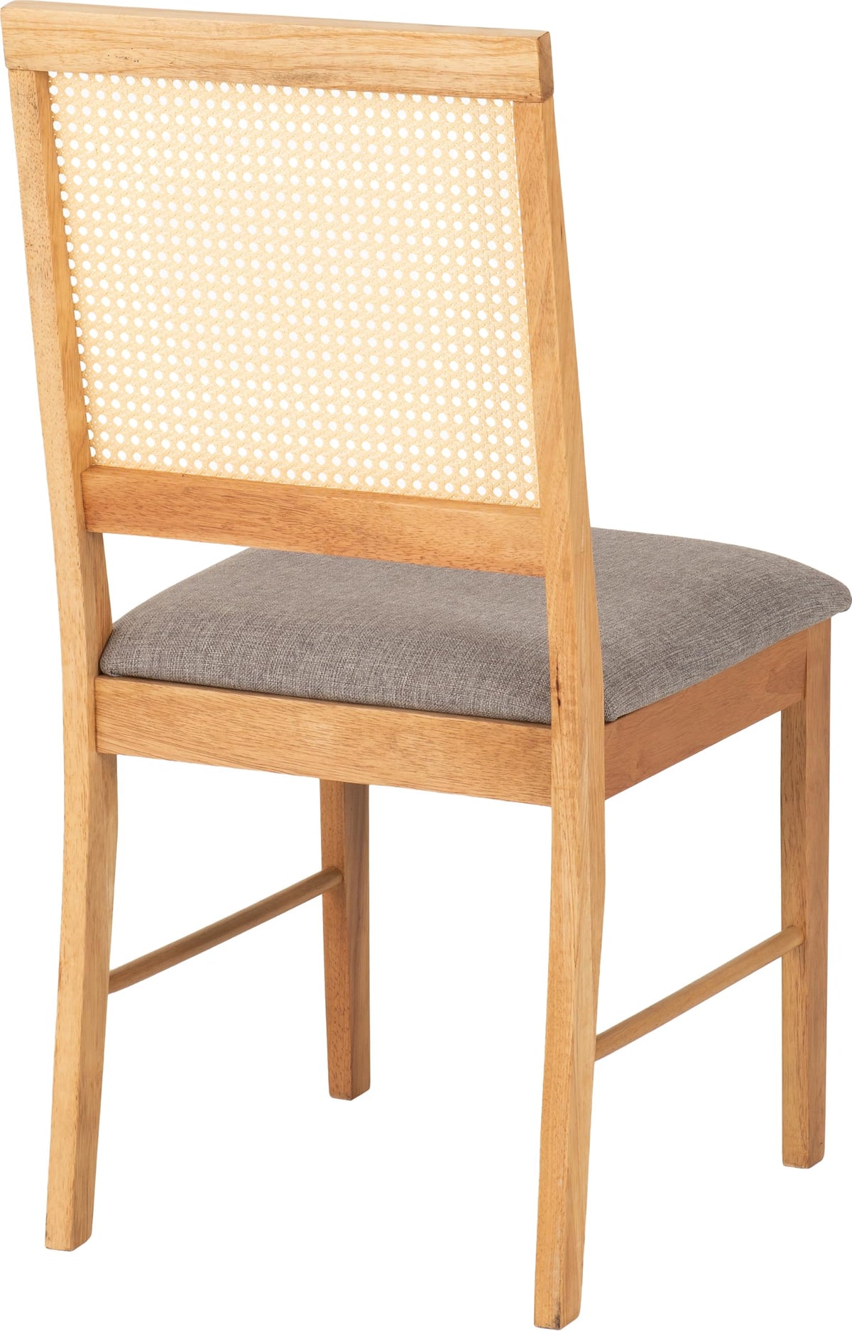 Seconique Box of 2 Ellis Chairs in Oak Effect/Grey Fabric