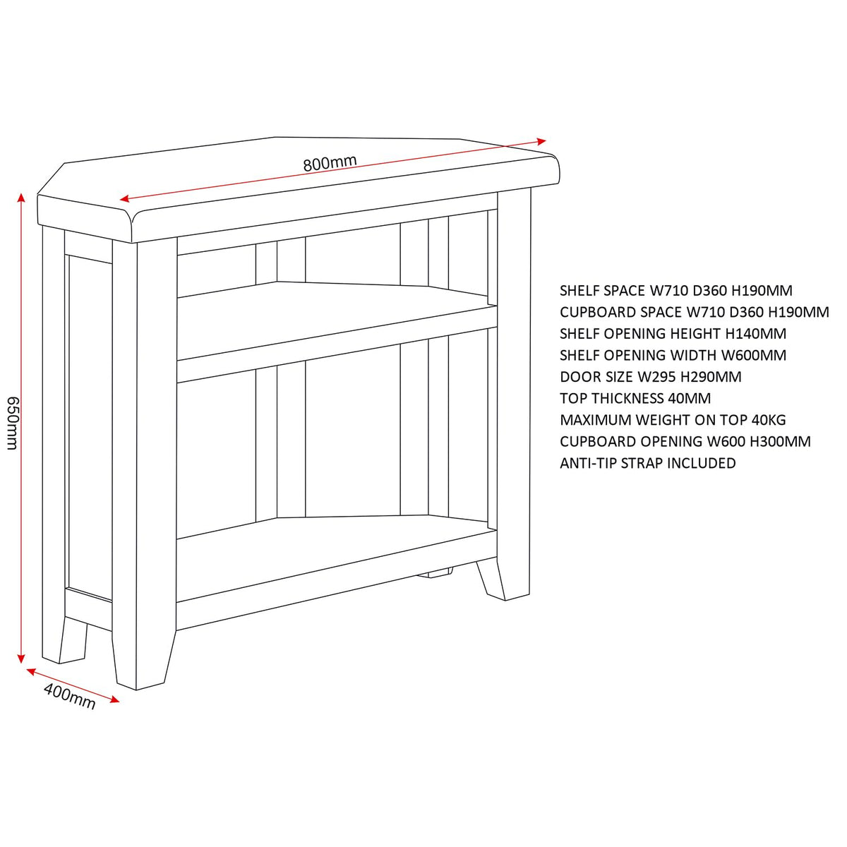 Seconique Windsor Tv Unit