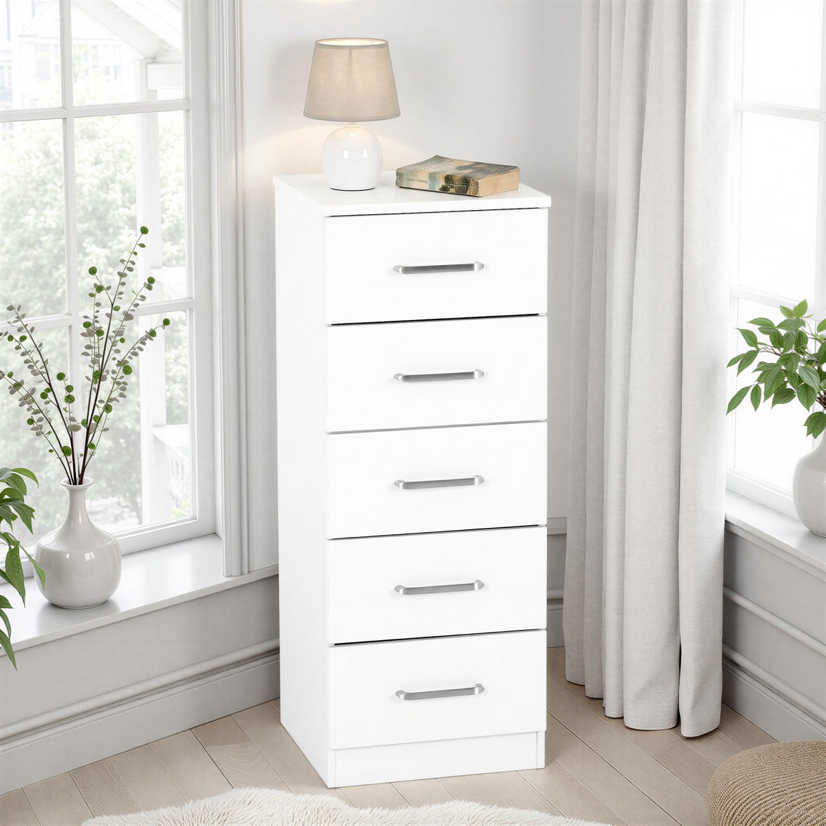 Seconique Dakota 5 Drawer Narrow Chest