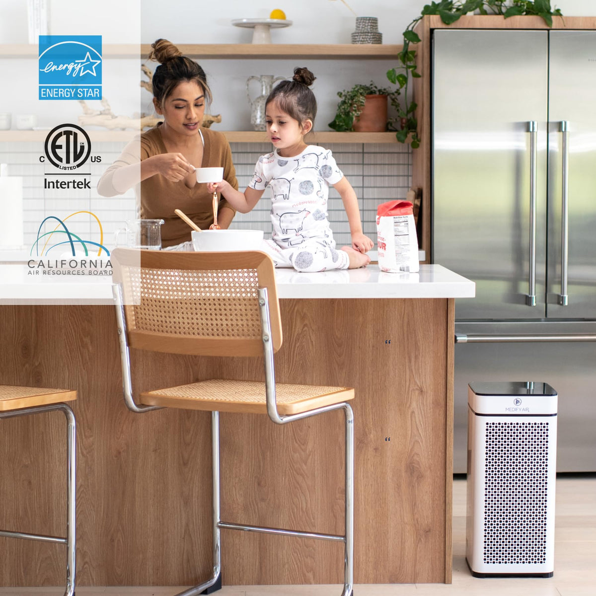 Medify MA-40 Air Purifier with HEPA H13 Filter, 1.8m² Coverage in 1 Hour for Smoke, Forest Fires, Odors, Pollen, Pets, 99.9% Silent Removal
