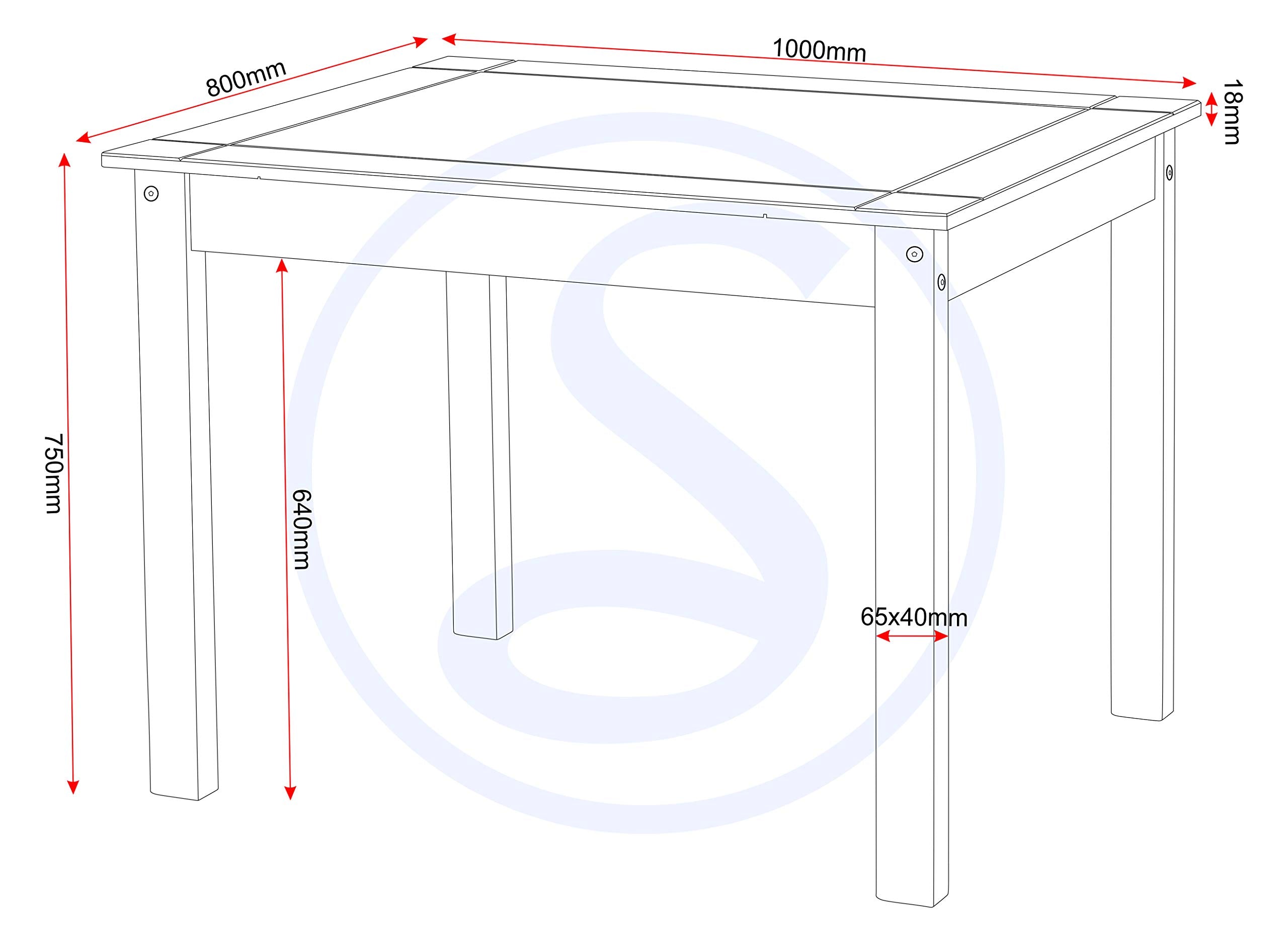 Corona Budget Dining Table and 4 Chairs