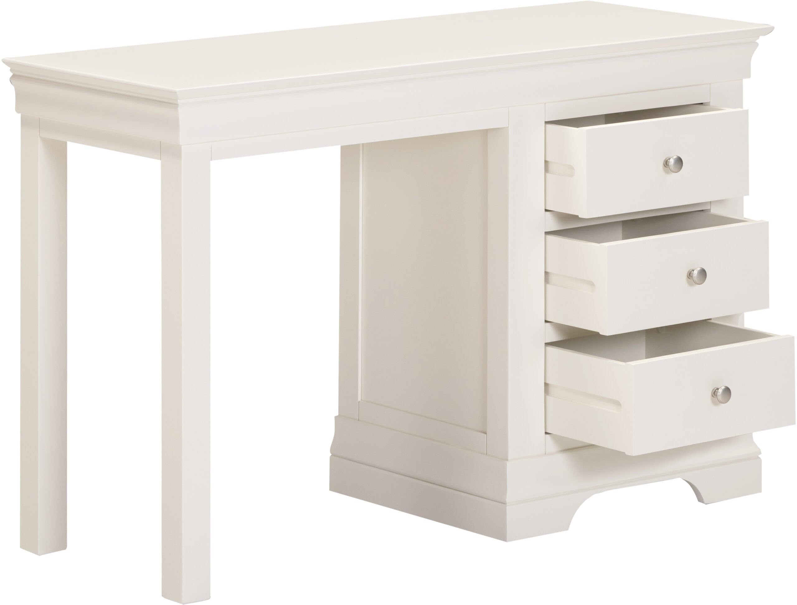 Furniture 321 Bordeaux 3 Drawer Dressing Table, 115x44.5x76cm, French-Inspired Traditional Style, Fully Assembled