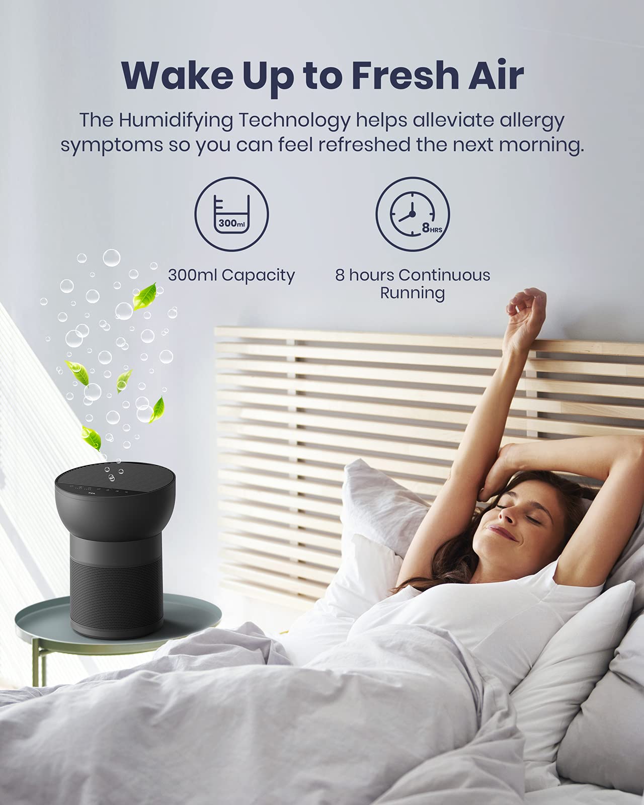 TCL Breeva Smart Air Purifier, True HEPA (H13), Removes 99.97% of Dust/Bacteria/Odors & More, App & Voice Control, Auto Shield, Quiet, White