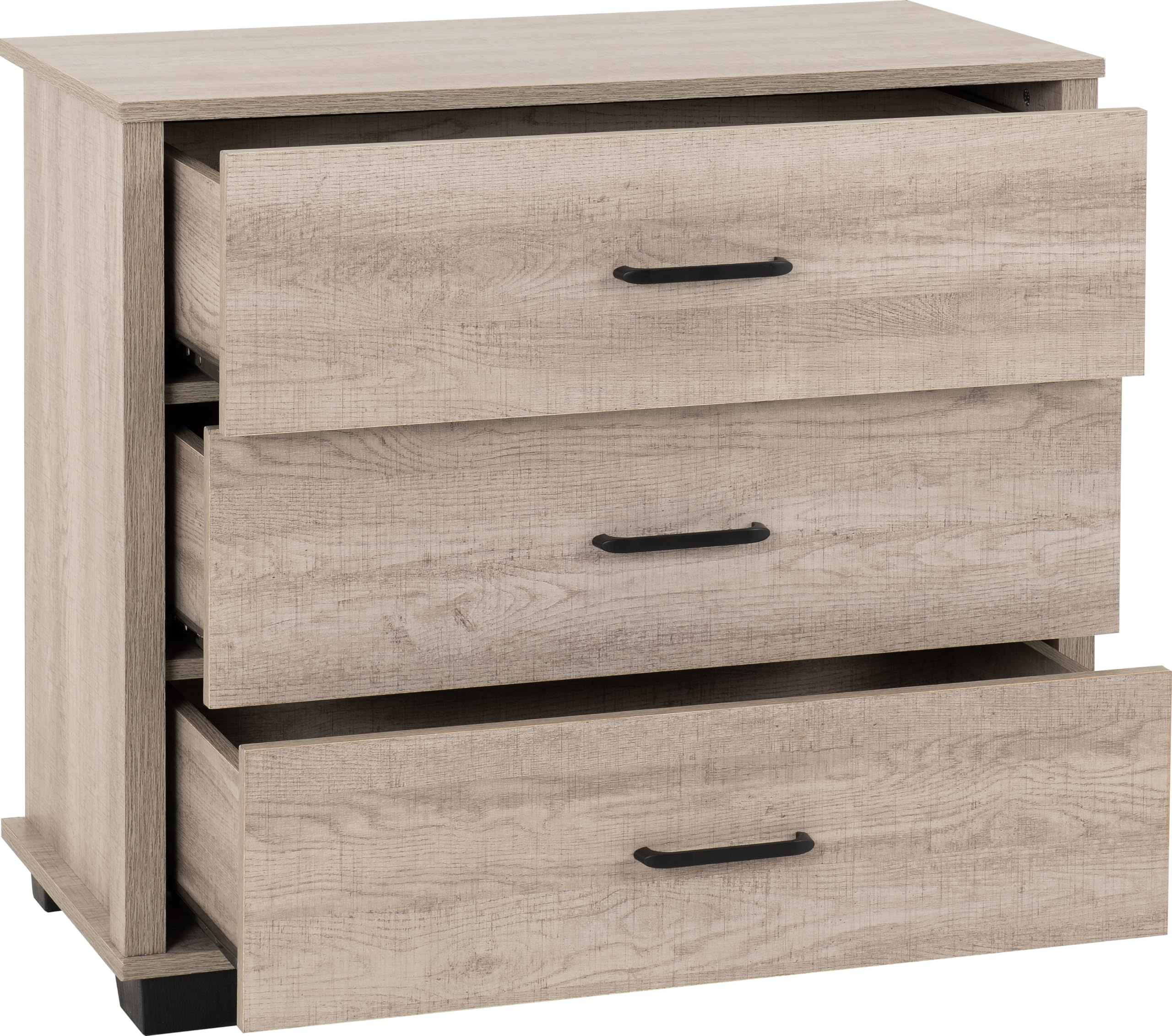 Seconique Oliver 3 Drawer Chest in Light Oak Effect