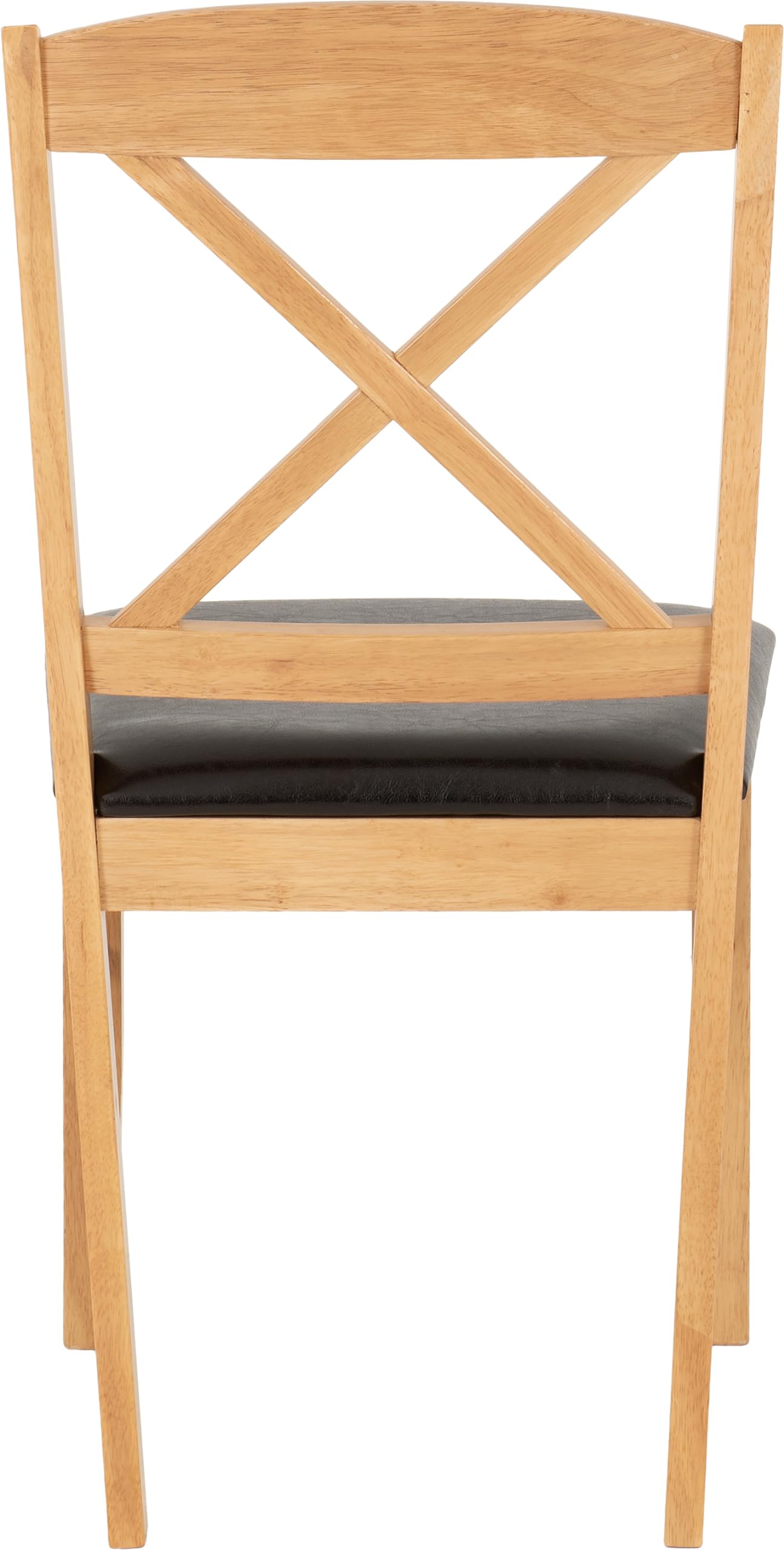 Seconique Mason Double Drop Leaf Dining Set with 2 Dining Chairs in Oak Varnish/Brown Pu