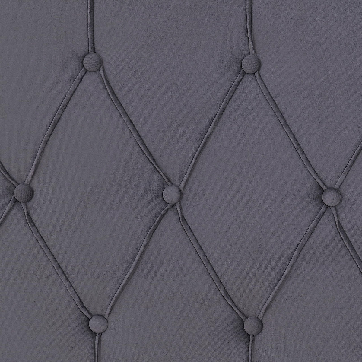 Seconique Freya 4'6" Double Bed in Grey Velvet Fabric
