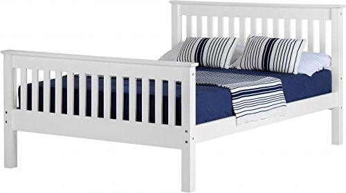 Xpress Delivery Monaco 5' King Size Bed High Foot End in White