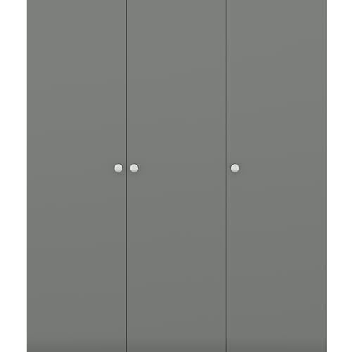 Seconique Denver 3 Door Wardrobe in Grey Gloss