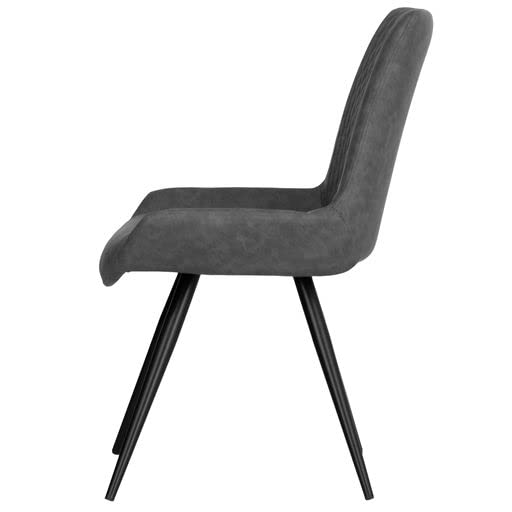 The Furniture Outlet Industrial Grey Honeycomb Pattern Dining Chair