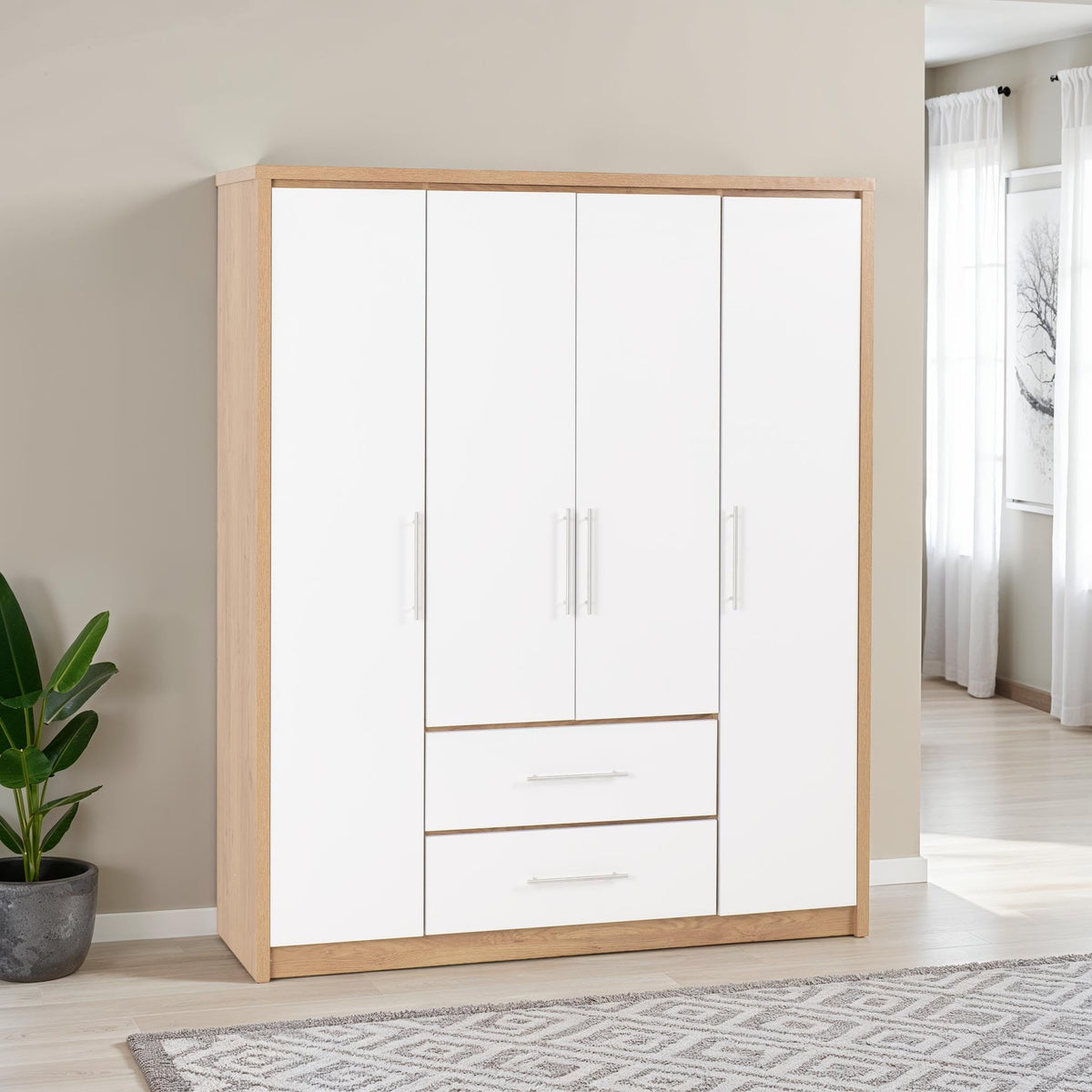 Seconique Seville 2 Door 1 Drawer Wardrobe