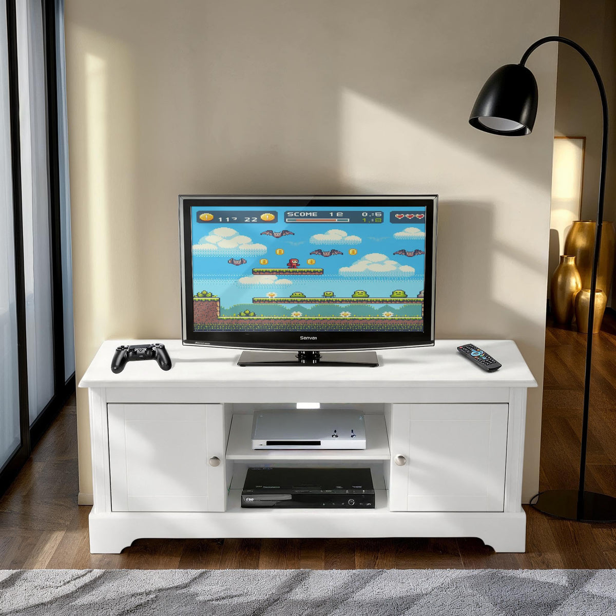 Seconique Stratford 2 Door TV Unit in White