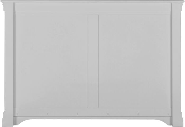 Furniture 321 Bordeaux Double Bed Frame with High Foot End, Pebble Grey Matt Painted Hardwood, 4ft 6in, W152 x D208 x H105cm, 13 Pine Slats Included, 300kg Weight Capacity