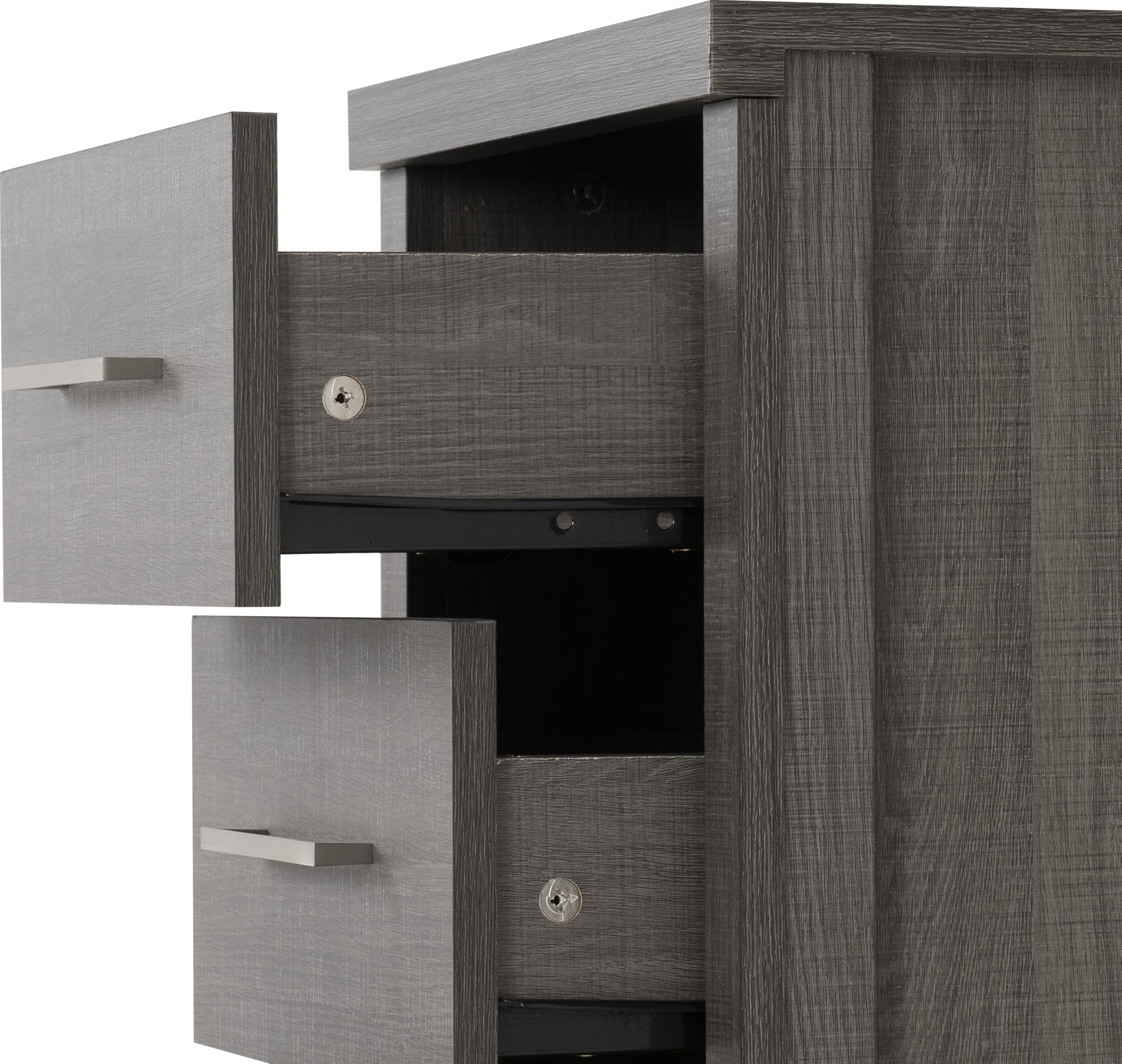 Seconique Lisbon 2 Drawer 1 Shelf Bedside Cabinet