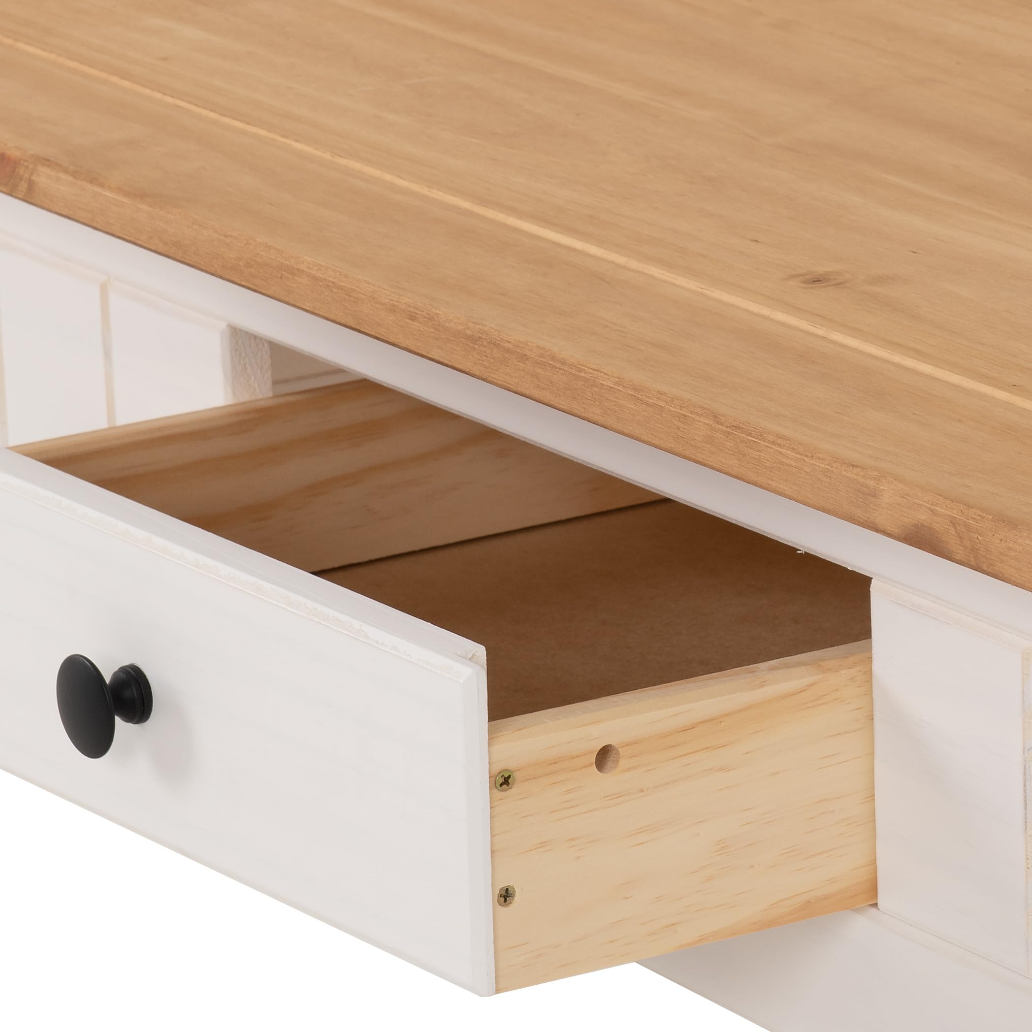 Seconique Coffee Table, Engineered Wood, White/Natural Wax, W 1000mm x D 600mm x H 440mm