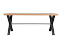 Isambard Dining Table, Wood, Metal, Oak, 1.8 m
