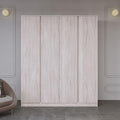 Furniture 321 Malvern 4 Door Wardrobe Large Bedroom Storage Cupboard with Hanging Rail & Shelves Modern Wardrobe