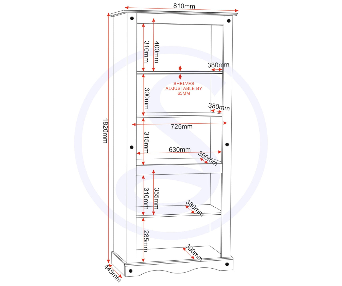 Seconique Corona 2 Door Display Unit/Bookcase