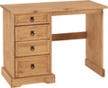 Seconique Corona 3-Drawer Dressing Table, Wood, Grey/Distressed Waxed Pine