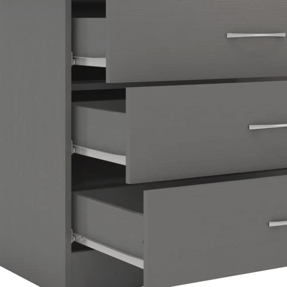 Kelsey Stores Nevada Chest Of Drawers 3 Drawer Storage Cabinet Chest With Metal Handles