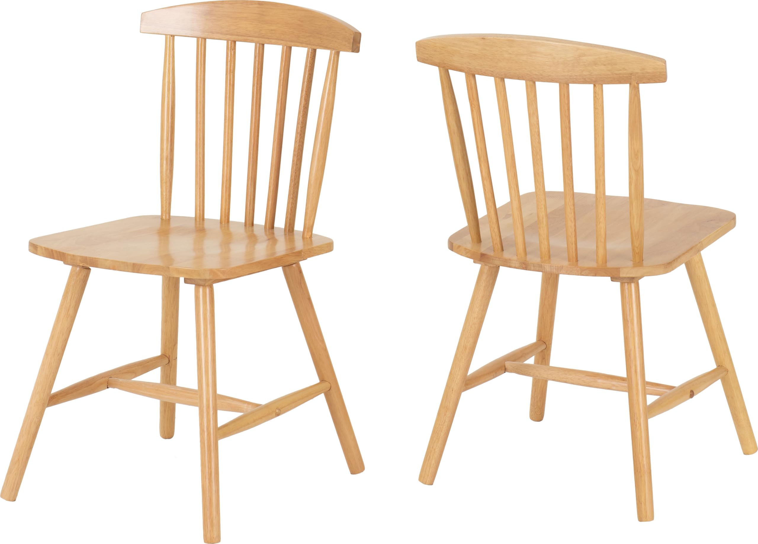 Furniture 321 Emery Chair Indoor Set Of 2 Rubberwood Chairs