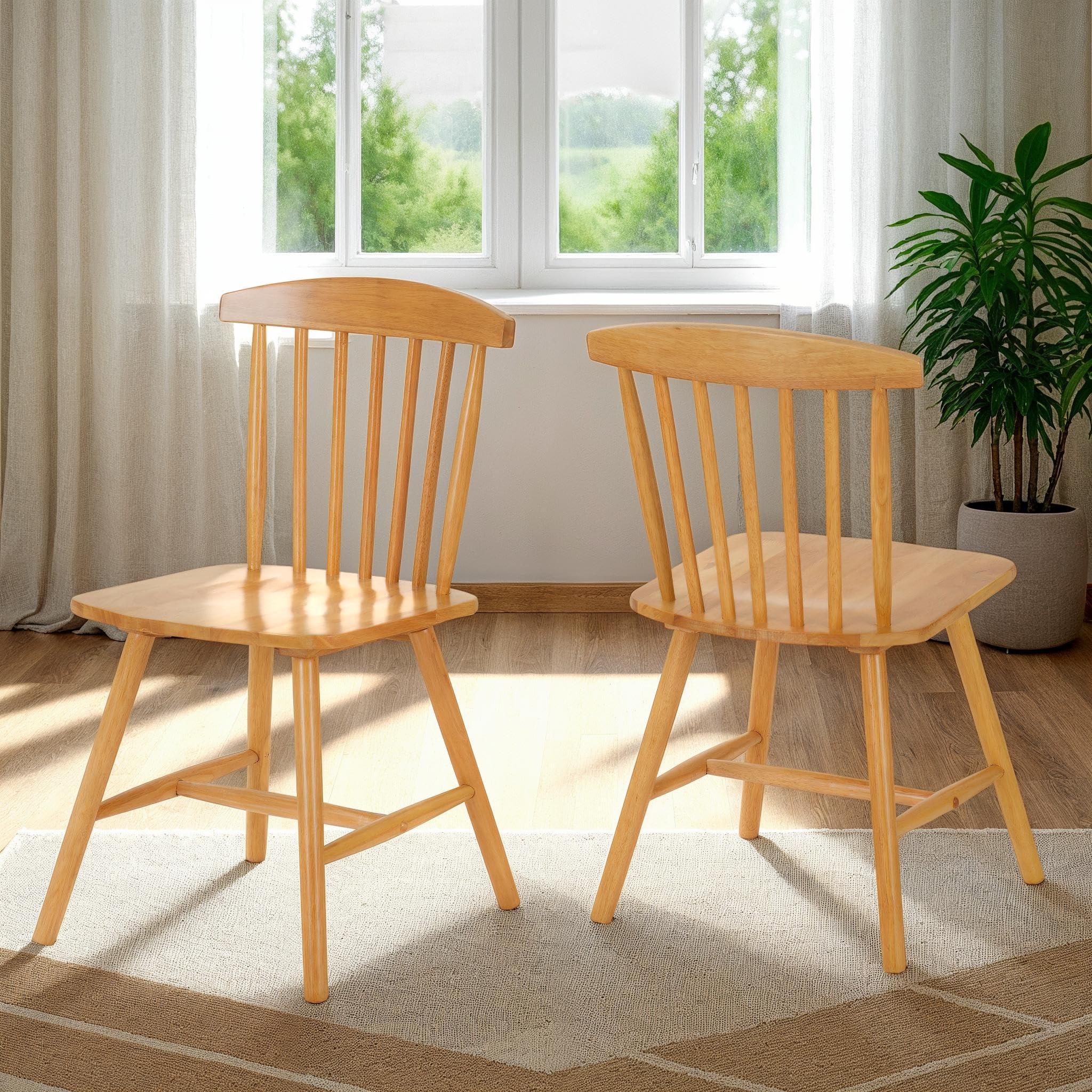 Seconique Emery Chair (Box of 2) in Natural Oak Effect