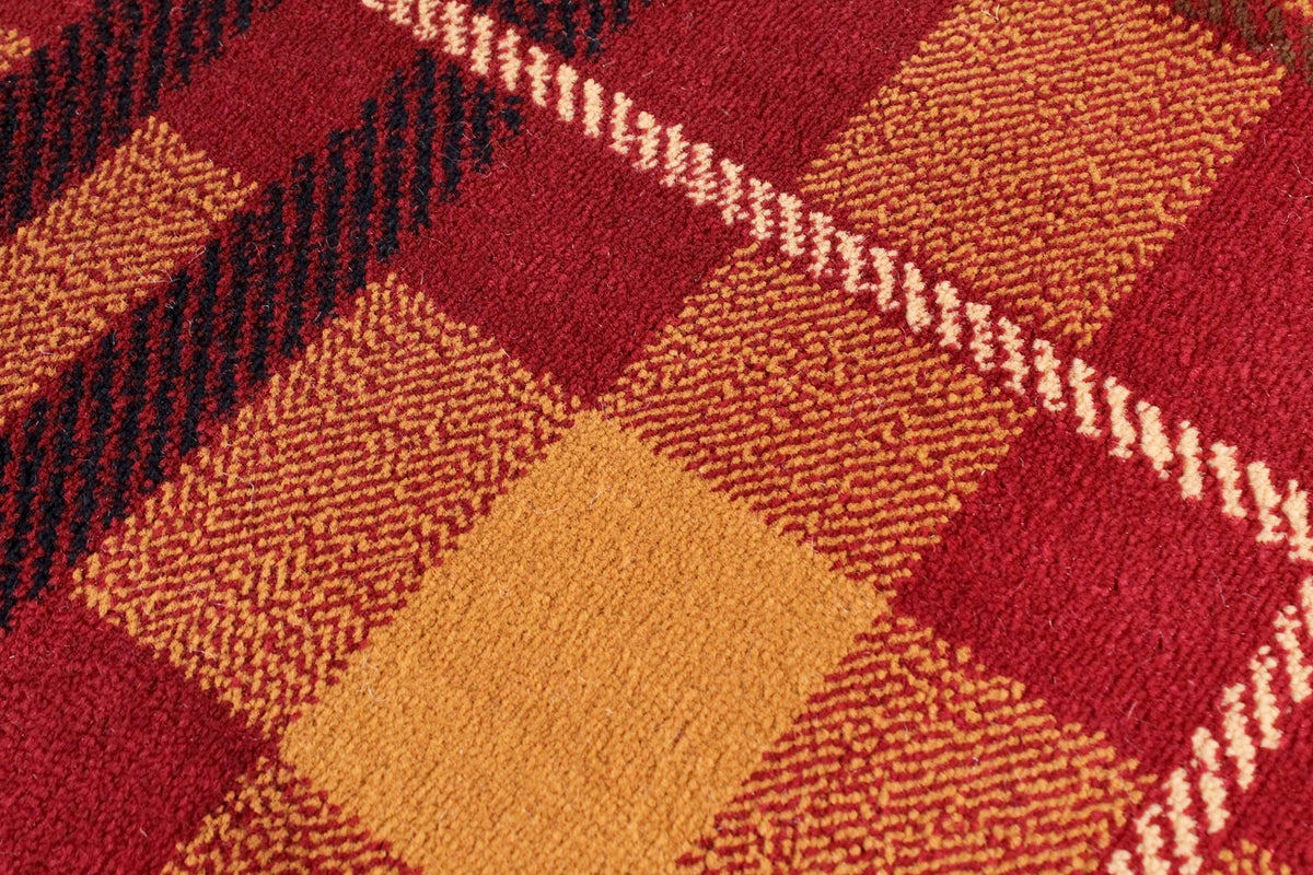 Highland Tartan Rug for Living Room Bedroom Check Quality Rug