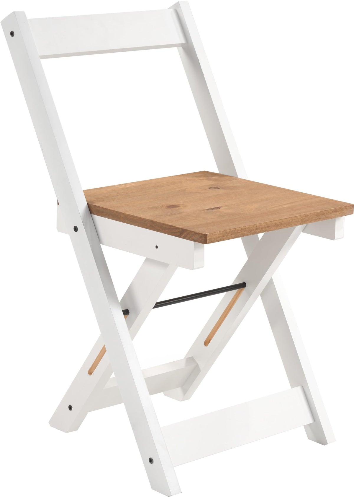 Ellingham Butterfly Dining Set with 4 Folding Chairs (Pine & White)