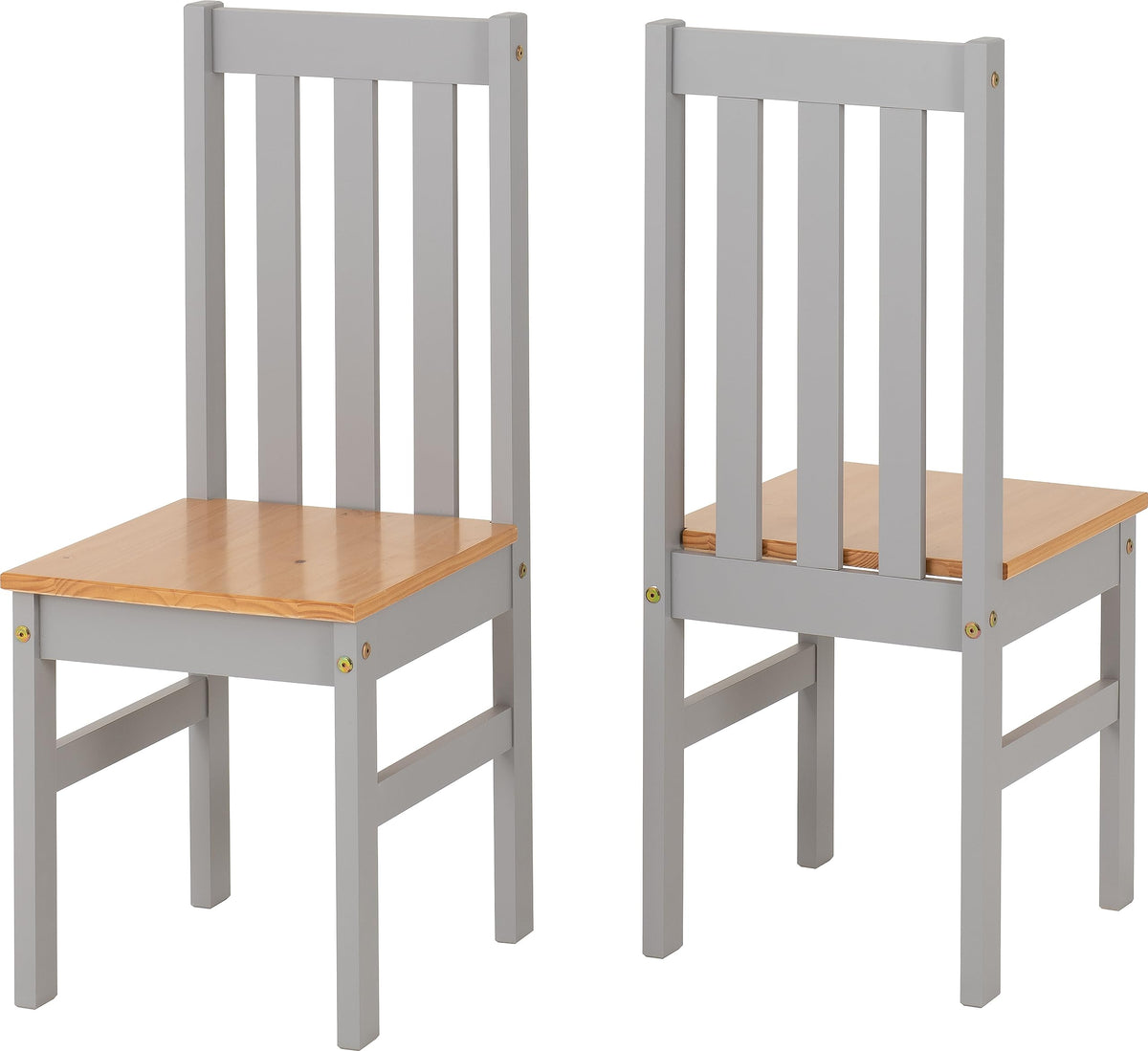 Seconique Ludlow 1+4 Dining Set in Grey/Oak Lacquer