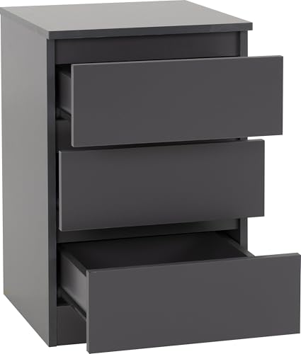 Seconique Malvern 3 Drawer Bedside