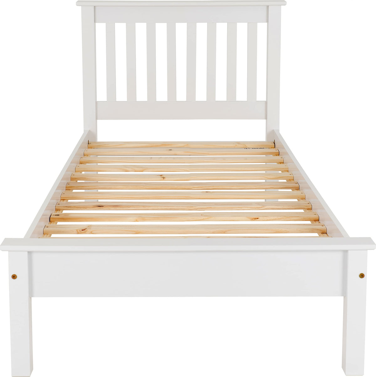 Seconique Monaco 3' Single Low End Bed in White