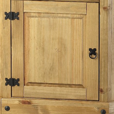 Corona Pine Cabinet -Mexican Distressed Pine Corner Unit
