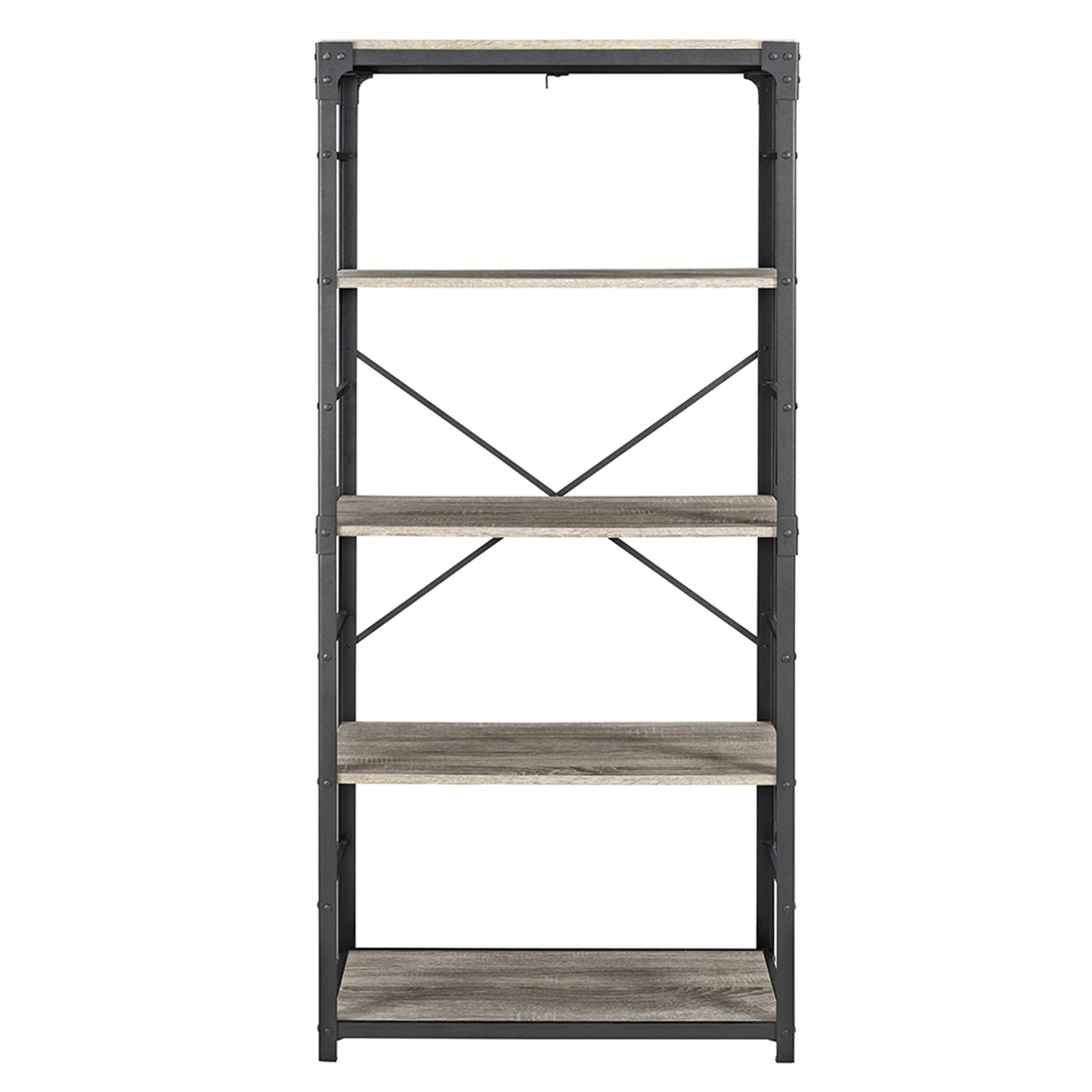 WE Furniture Industrial Bookshelf