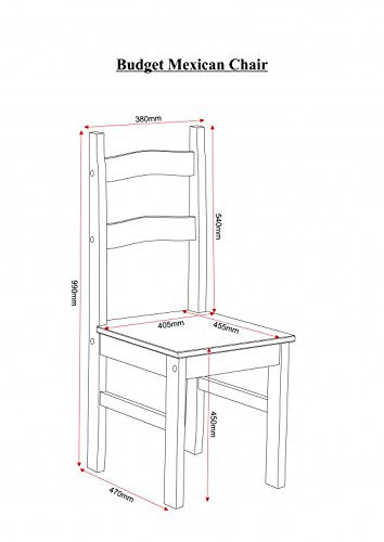 Furniture 321 Corona 4 Dining Chairs in Distressed Waxed Pine