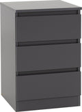 Seconique Malvern 3 Drawer Bedside